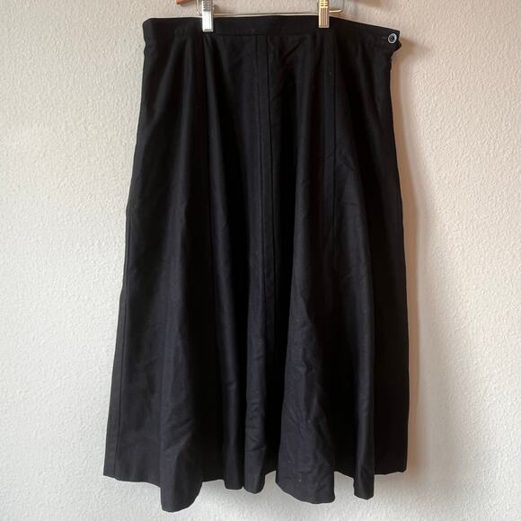Givenchy Dresses & Skirts - Black Midi Skirt High Waist A-Line Pleated Career Classic‎ Feminine Size 32